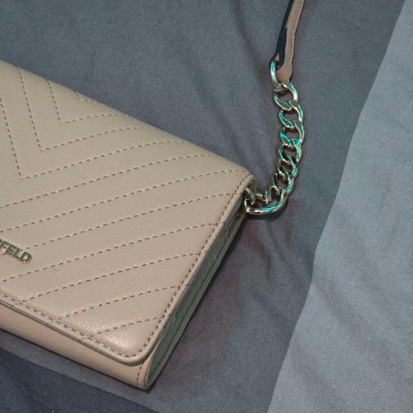 Karl Lagerfeld beige cross body bag - Picture 3 of 4